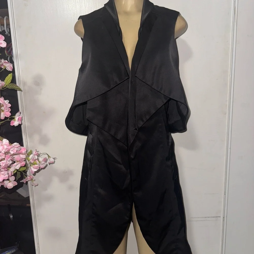 Bebe Black Satin Vest